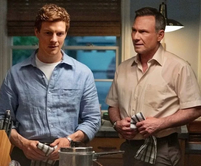 Dexter and Harry Morgan in a scene from the show.